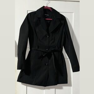 Kenneth Cole Classic Black Trench Coat